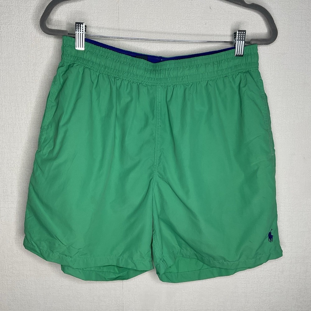 Vintage Polo Ralph Lauren Swim Shorts Men's Size L Aqua Green Summer Beach‎ Y2K